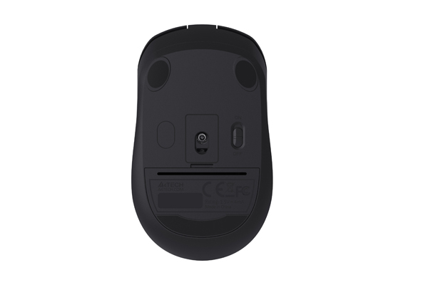 A4Tech FG12S Fstyler 2.4G Wireless Silent Mouse Black angled design