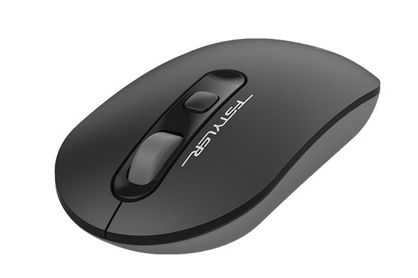 A4Tech FG20S Wireless Silent Mouse Gray angled view