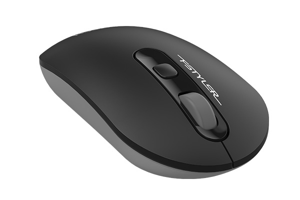 A4Tech FG20S Wireless Silent Mouse Gray angled view