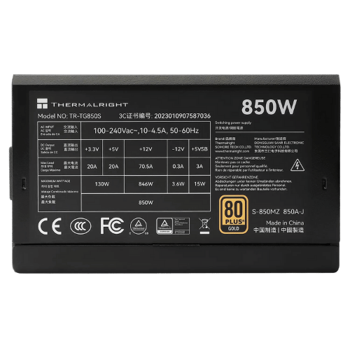 Thermalright TG-850S 850W 80 Plus Gold Power Supply
