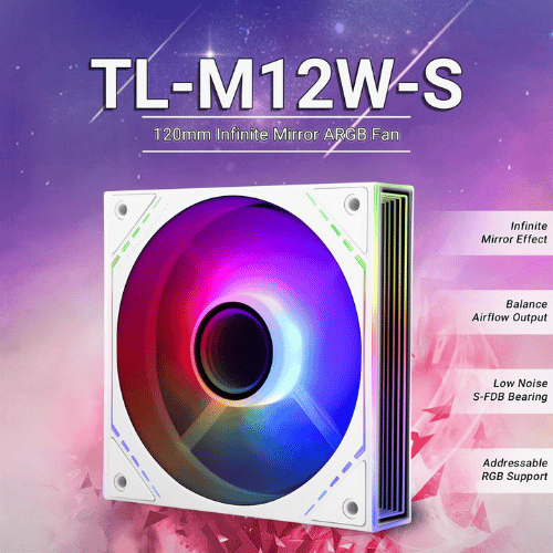 Thermalright TL-M12W-S ARGB 120mm Case Fan WHITE