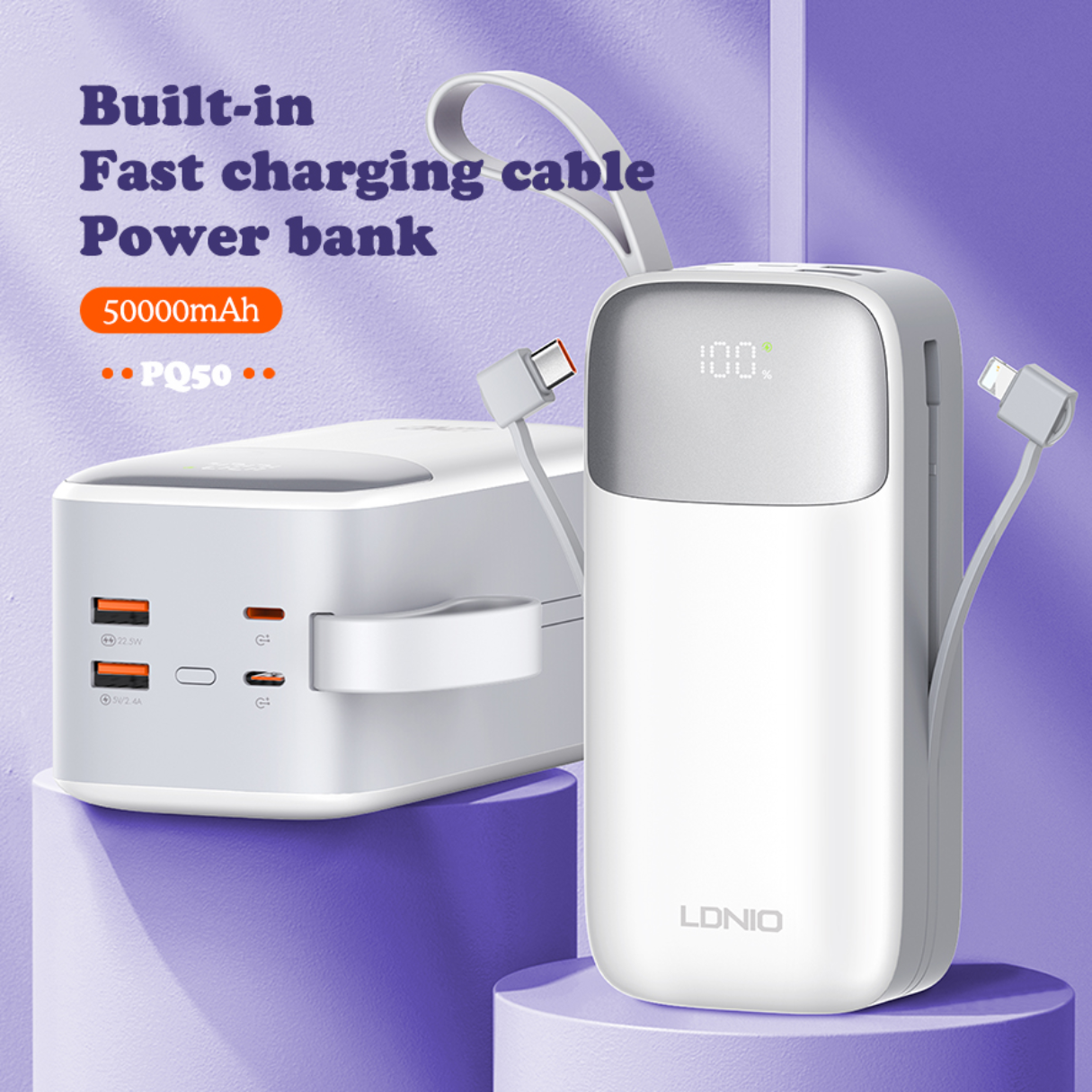 Ldnio PQ50 22.5W Fast Charge 50000MAH Power Bank