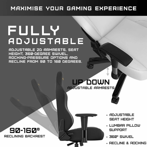 Anda Seat Phantom 3 Leather Gaming Chairs for Adults - Large Wide Seat Gaming Chair
