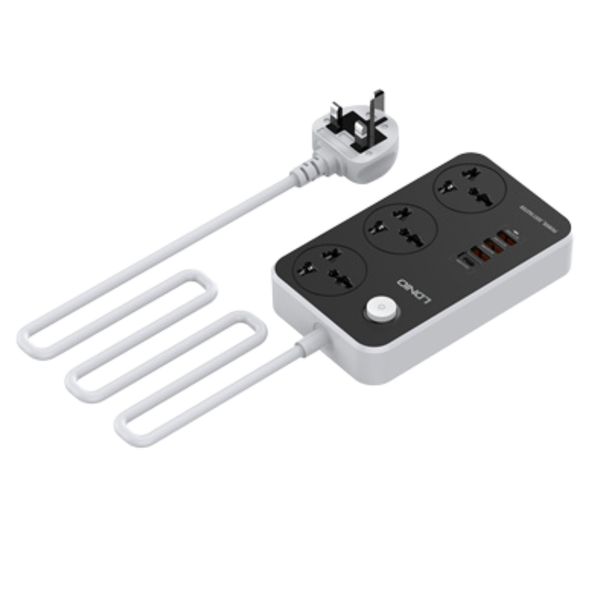 LDNIO SC3412 3Ports Universal Power Strip EU Plug