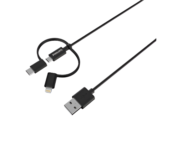 PHILIPS DURABLE 3-in-1 CHARGEABLE CABLE