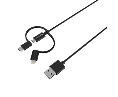 PHILIPS DURABLE 3-in-1 CHARGEABLE CABLE