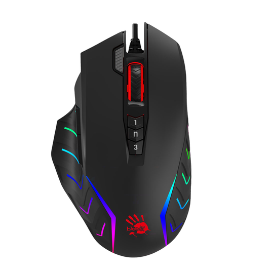 Bloody J95S 2-Fire RGB Animation Gaming Mouse USBStone Black