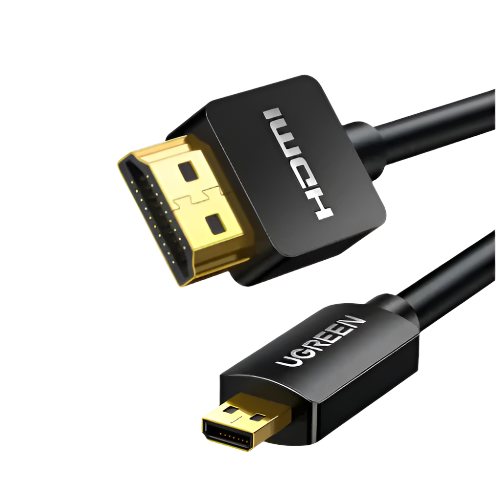 30102 UGREEN Micro HDMI to HDMI 4K Cable Male to Male Black 1.5m