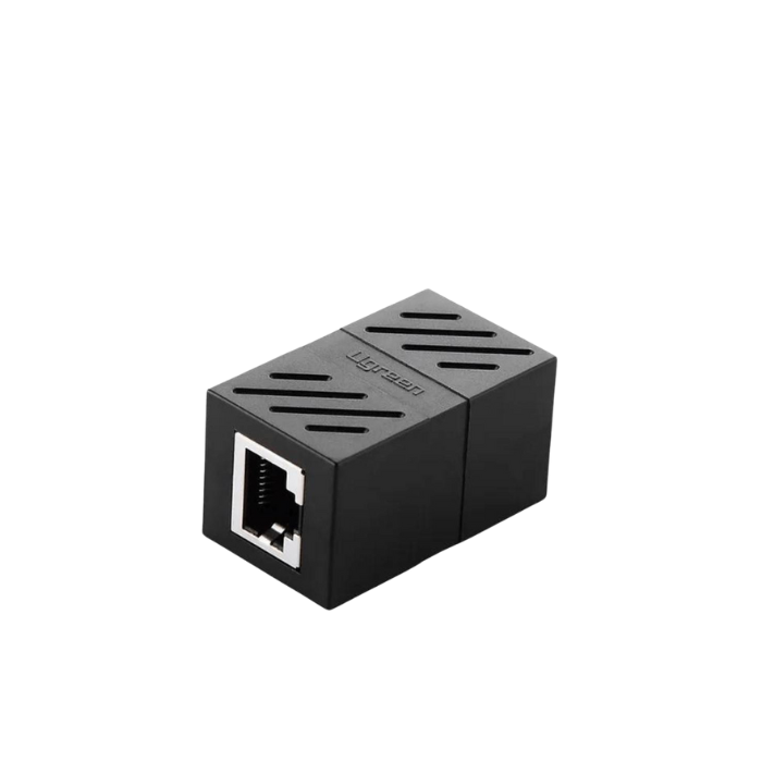 20390 RJ45 Ethernet Cable Extender Adapter Black 1PCS