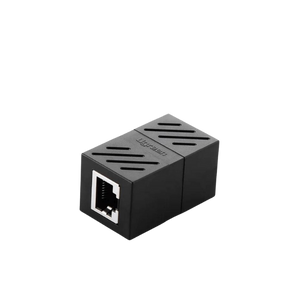 20390 RJ45 Ethernet Cable Extender Adapter Black 1PCS