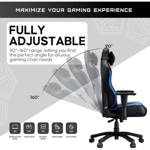 AD18-48-BS-PV  Anda Seat Luna Large Gaming Chair (BLACK & BLUE SERIES)