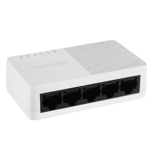 HIKVISION  DS-3E0105D-O L2, Unmanaged, 5 10/100M RJ45 ports, desktop plastic switch