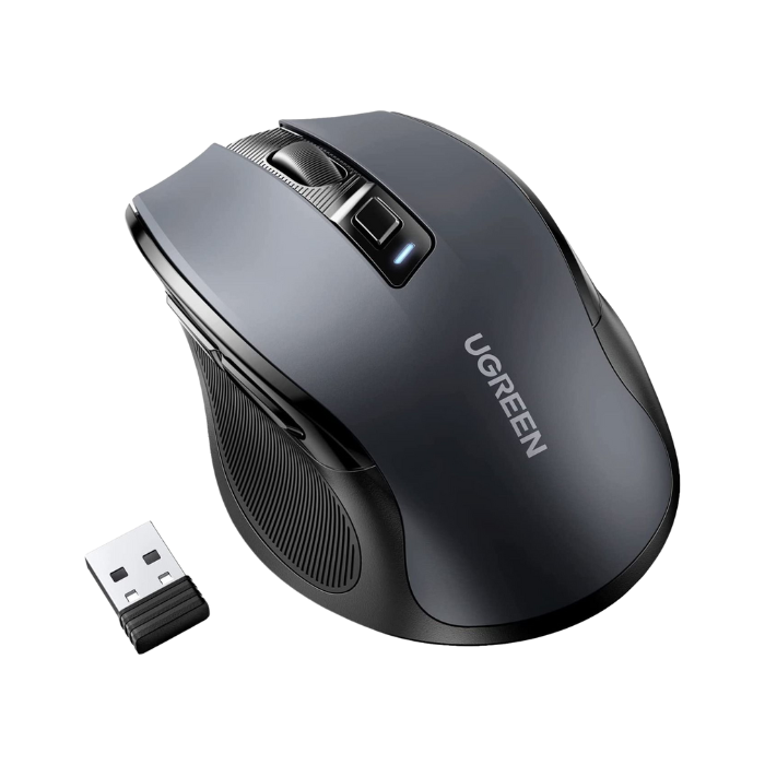 90395 Ergonomic Contoured-Shape Design Wireless Mouse 2.4 GHz&BT