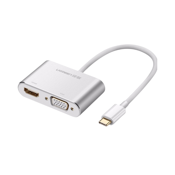 30843 Type C to HDMI+VGA Converter White