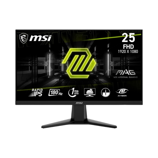 MSI MAG G256F (IPS Panel, Res: 1920x1080, 180Hz, 1ms GTG, AMD free Sync)