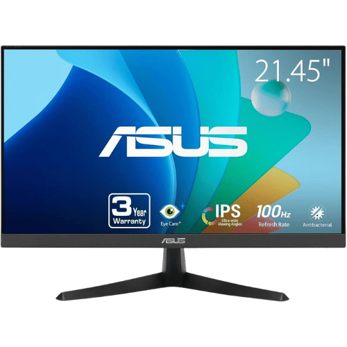ASUS VY229HF Eye Care Gaming Monitor – 22 inch(21.45 inch viewable) FHD (1920 x 1080), IPS, 100Hz, IPS, SmoothMotion, 1ms