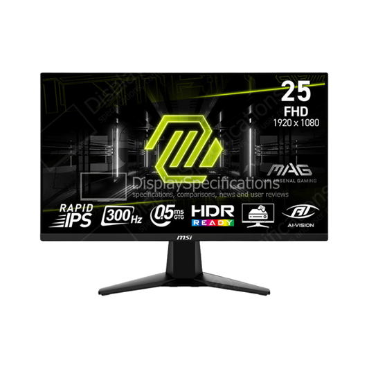 MSI MAG 255PXF (IPS Panel, Res: 1920x1080, 300Hz, 0.5ms GTG, AMD free Sync)