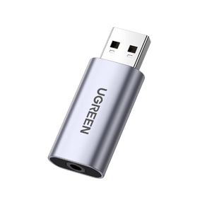 80864 USB-A To 3.5mm External Stereo Sound Adapter Gray