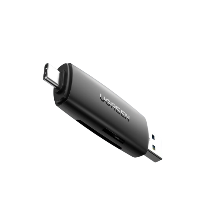 80191 USB-C +USB  TF/SD 3.0 Card Reader Black