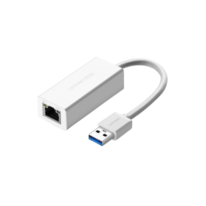 20255 USB 3.0 A To Gigabit Ethernet Adapter White ABS 10cm