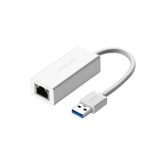 20255 USB 3.0 A To Gigabit Ethernet Adapter White ABS 10cm
