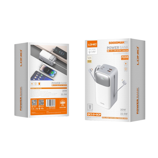 Ldnio PQ50 22.5W Fast Charge 50000MAH Power Bank