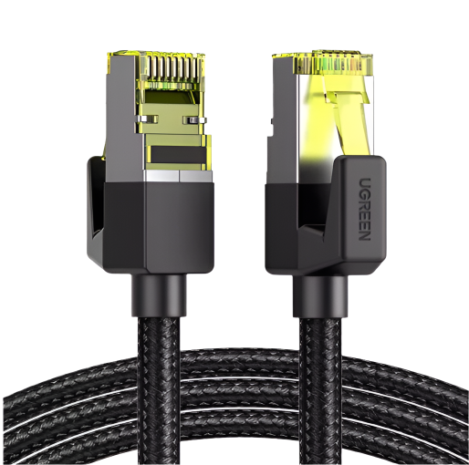 30791 UGREEN Cat 7 Ethernet Cable Braided Pure Copper 10m (Black)