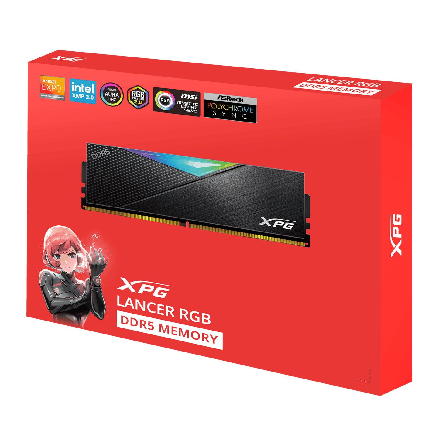 64GBXPG  6000MHz LANCER BLADE DDR5 DESKTOP RGB ( Dual Pack 32 x 2 ) (BLACK) (CL 30-40-40)