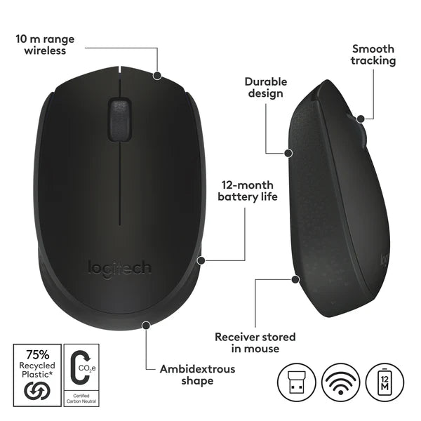 910-004658 M170 Wireless Mouse - Black